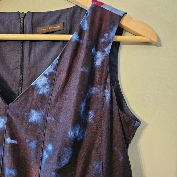 Adolfo Dominguez Tie Dye Artistic Boho Midi Feminine Multicolor Cotton Dress 6. - Picture 7 of 16